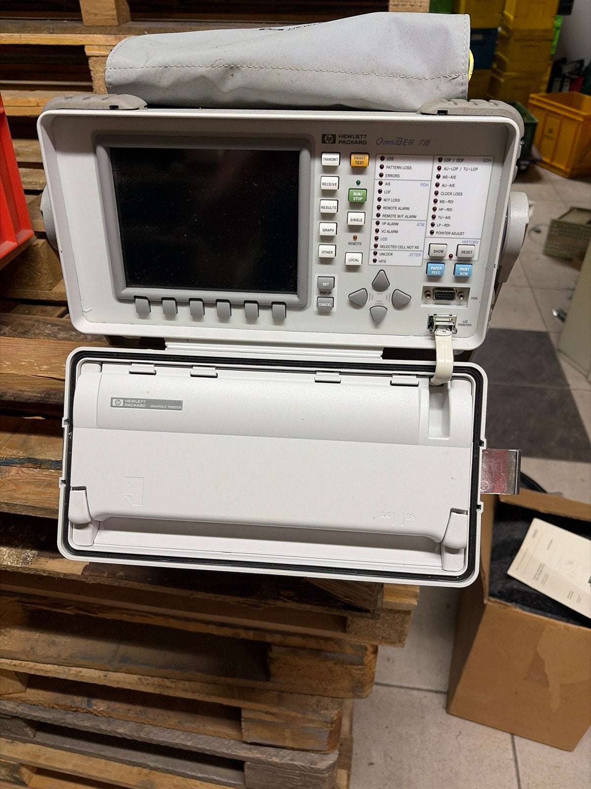 HP OmniBER 718 Optische Communicatie Tester, Ophalen, B, Gebruikt, HP