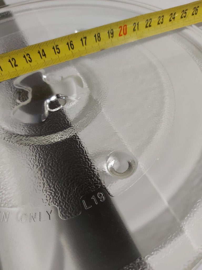 magnetron draaiplateau glas "L 19" en  "Y 131", Ophalen, Zo goed als nieuw, Draaiplateau