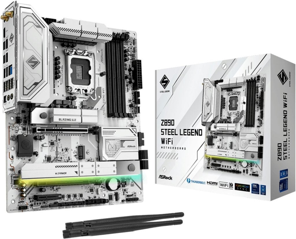 ASRock Z890 Steel Legend WiFi Moederbord, Computers en Software, Ophalen of Verzenden, Zo goed als nieuw, DDR5, Intel
