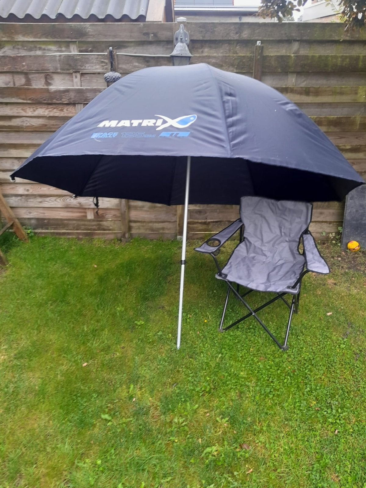 Matrix Space Brolly 125cm STS Equipped Vissersparaplu, Ophalen of Verzenden, Zo goed als nieuw, Overige typen