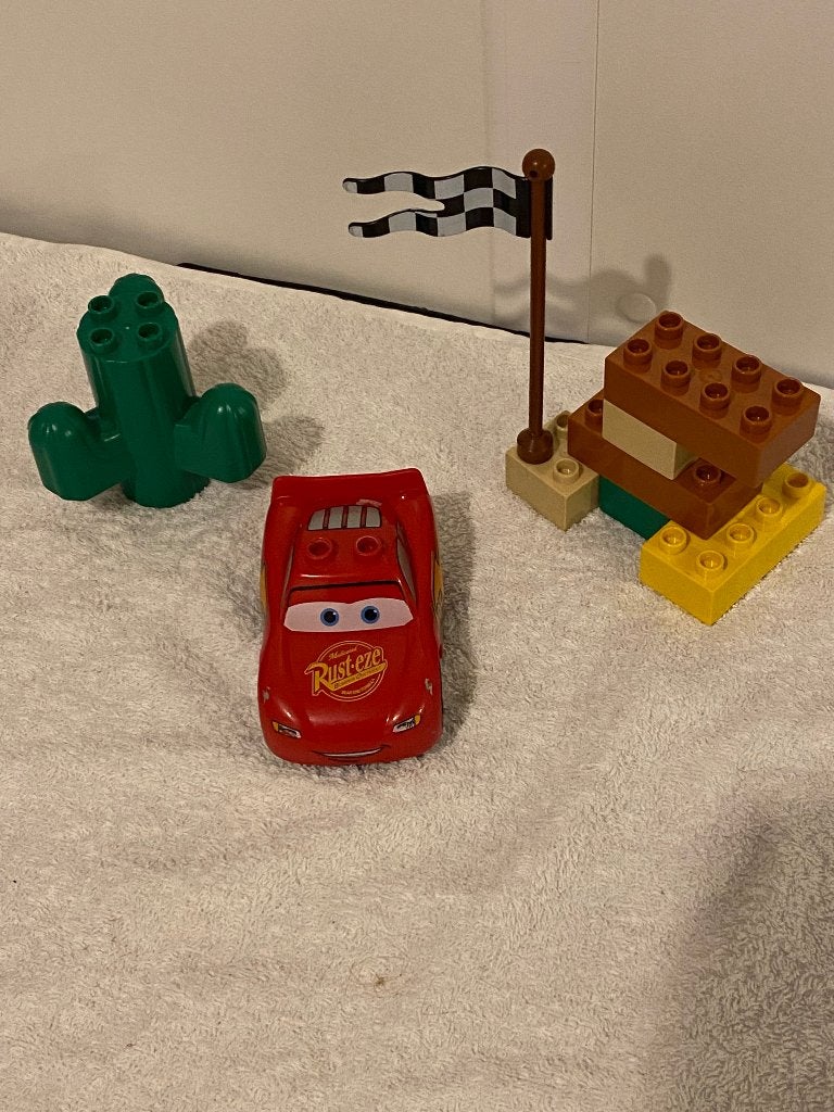 Duplo 5813, Cars Bliksem McQueen, Ophalen of Verzenden, Zo goed als nieuw, Compleet, Duplo