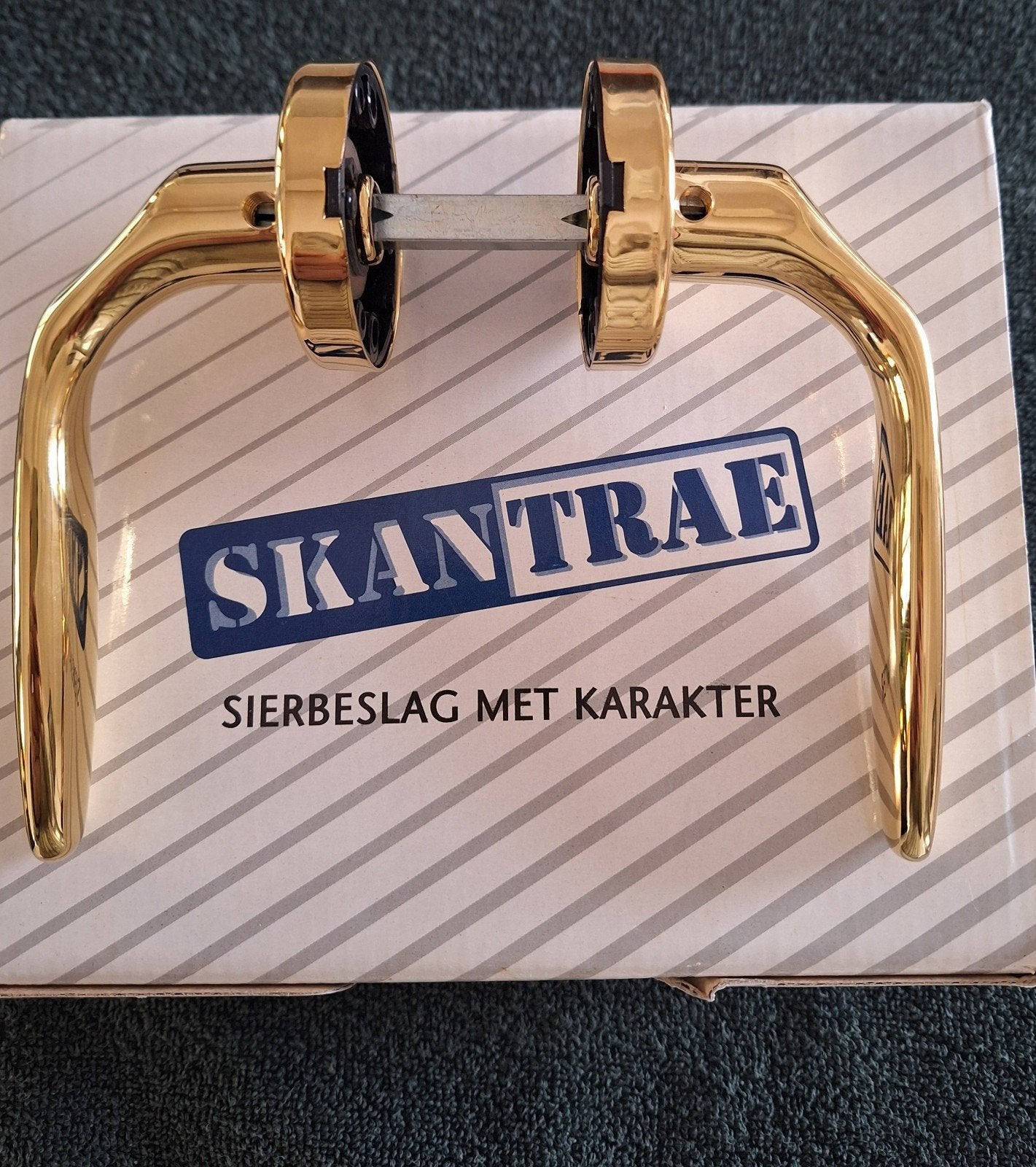 SKANTRAE Derby Deurkrukken, Goudkleurig - Nieuw in doos, Ophalen of Verzenden, Nieuw, Koper of Messing, Klink of Kruk