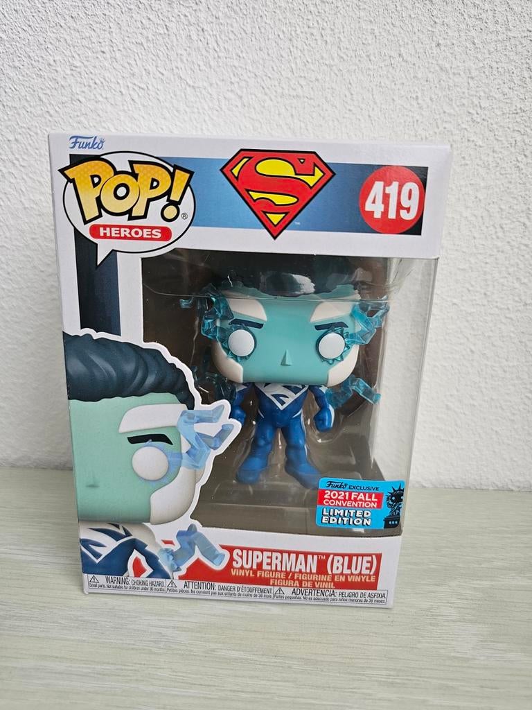Superman Blue - Funko Fall Convention 2021 - 419, 21 Holborn Viaduct, London, EC1A 2DY, SupportEMEA@Funko.com, Funko, Nieuw