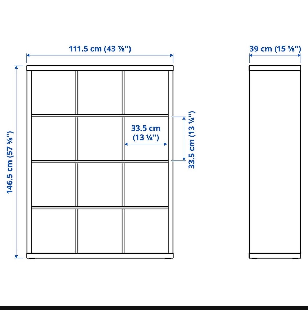 Ikea Kallax Kast met 12 Vakken en 9 Opbergboxen, Ophalen, Zo goed als nieuw