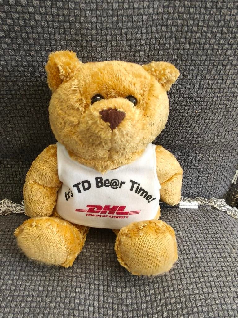Beertje dhl knuffel, pluche, Ophalen of Verzenden, Zo goed als nieuw