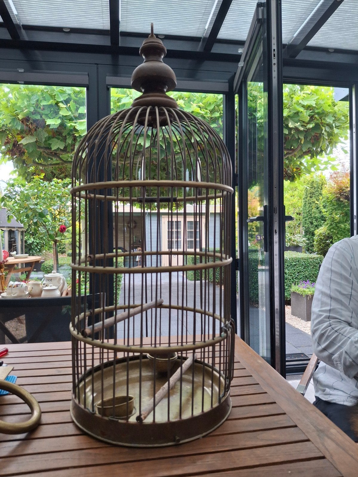 antieke vogelkooi, Dieren en Toebehoren, Vogels | Hokken en Kooien, Ophalen, Metaal, Vogelkooi
