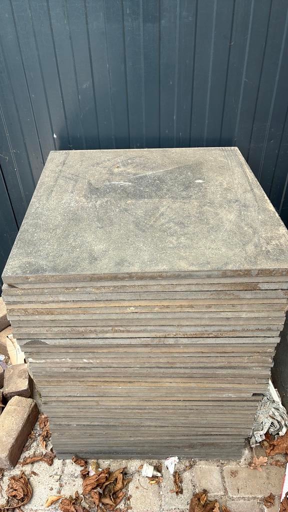 Tuintegels 60x60, Doe-het-zelf en Verbouw, Vloerdelen en Plavuizen, Zo goed als nieuw, Overige typen, Steen of Klei, 50 tot 150 cm