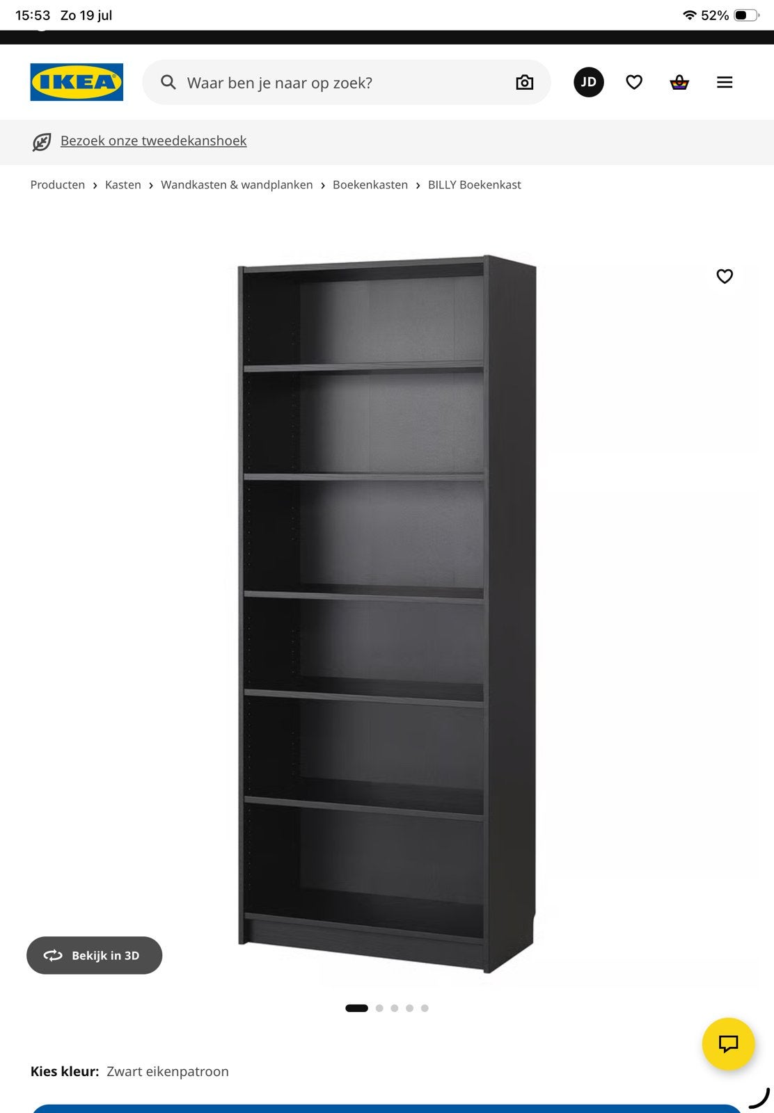 Ikea Billy boekenkast, Ophalen, Scandinavisch
