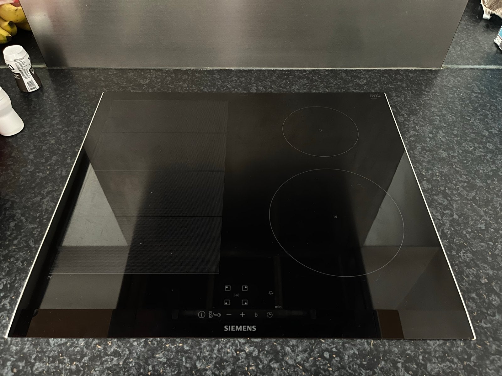 Siemens Inductie Kookplaat EX675BEB1E - 60 cm, 2-fase, Witgoed en Apparatuur, Kookplaten, Ophalen, 4 kookzones, Zo goed als nieuw
