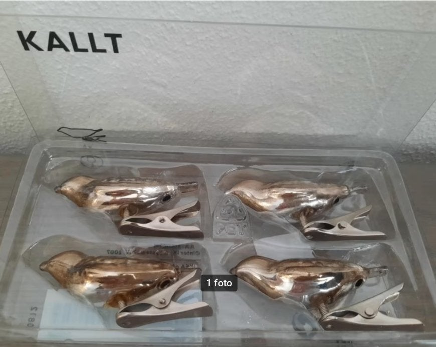 4 ikea kerstvogeltjes Kallt, Ophalen of Verzenden, Nieuw