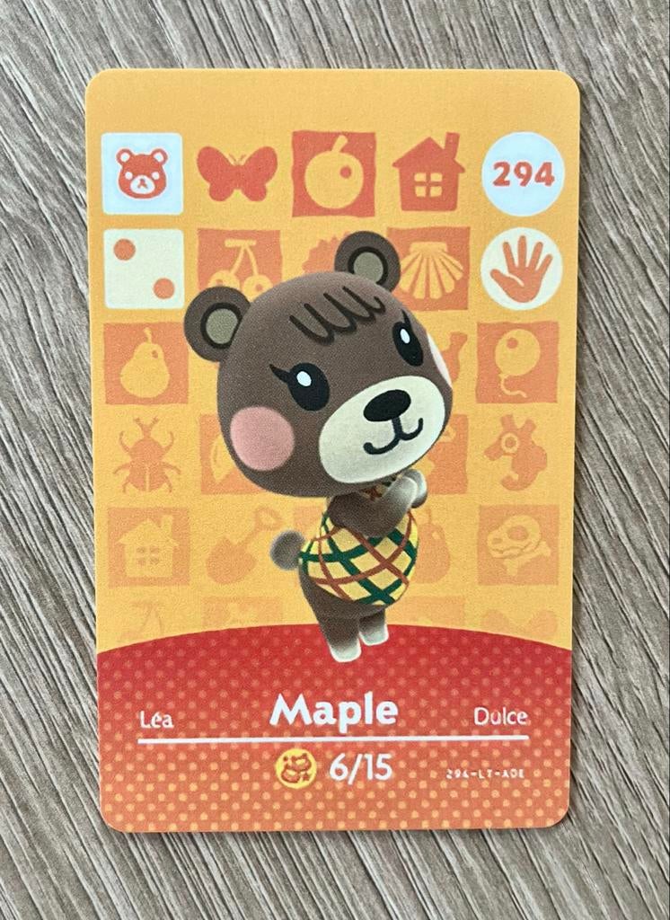 Maple - Animal Crossing Amiibo kaart, Verzenden, Nieuw, Losse kaart