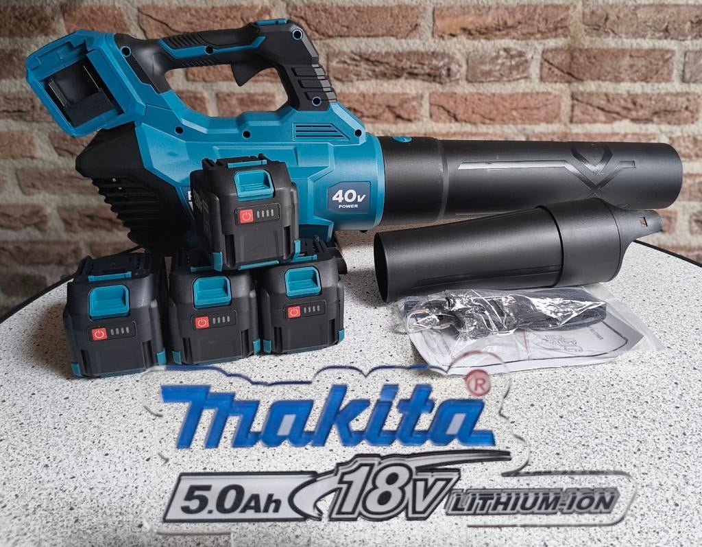 Turbo Bladblazer 36Volt + 4x 6.0Ah accu. Makita Compatible., Nieuw, Ophalen of Verzenden, Seesii for Makita, Accu