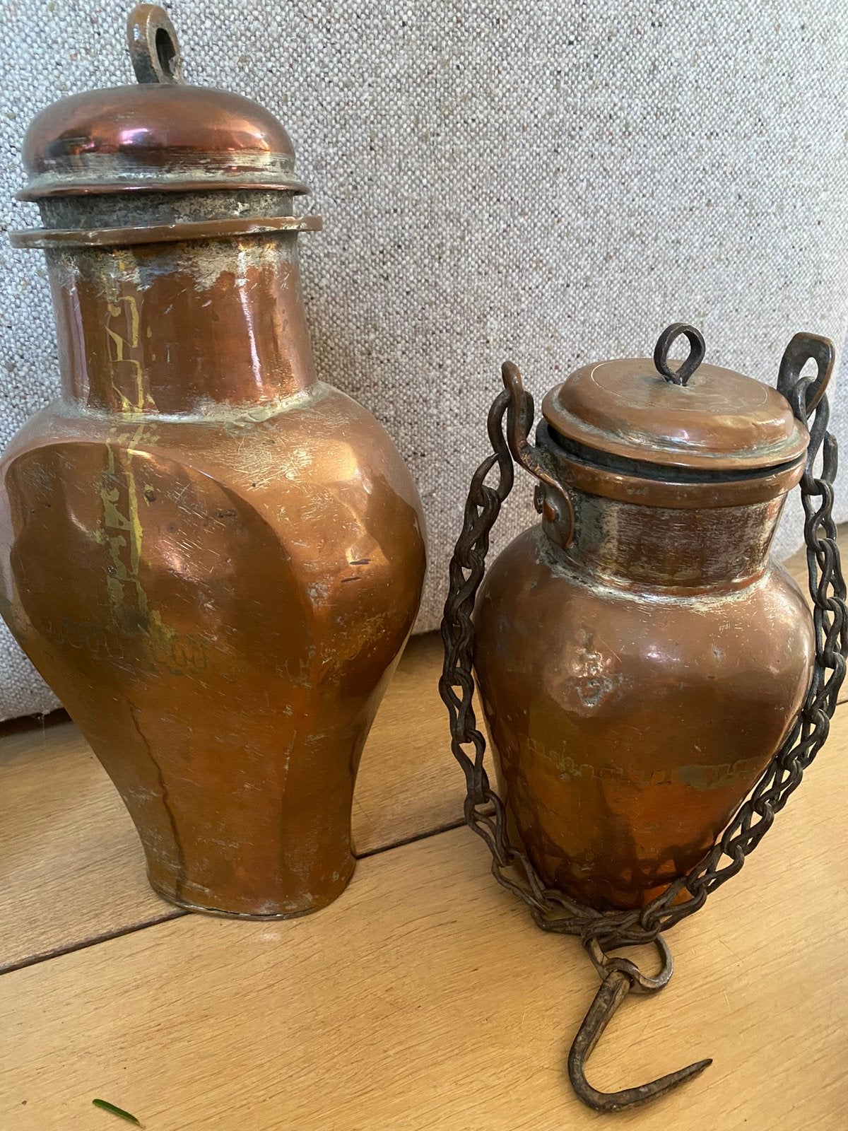 Koperen kannen en kruiken, ruim 8kg, Antiek en Kunst, Ophalen of Verzenden