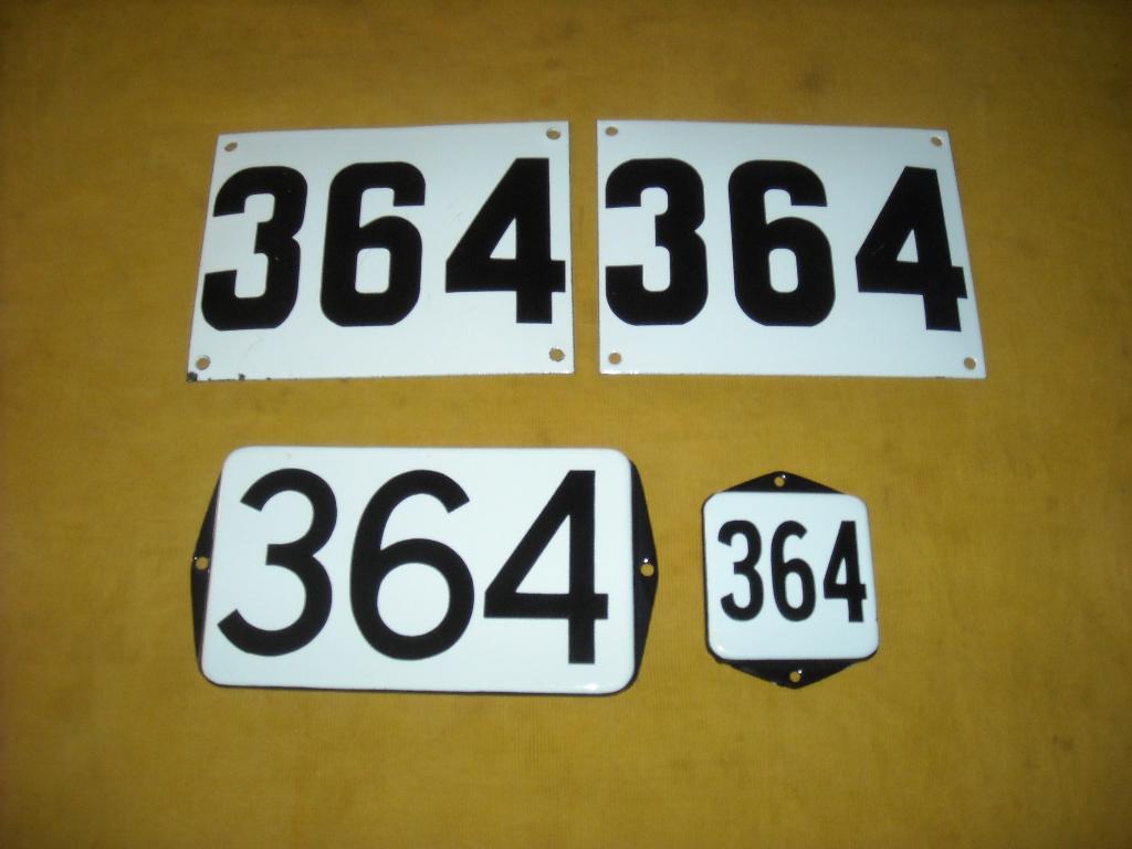 oud emaille huisnummer 364 ook 365 366 367 368 369 370 371 7, Antiek en Kunst, Antiek | Emaille, Ophalen of Verzenden