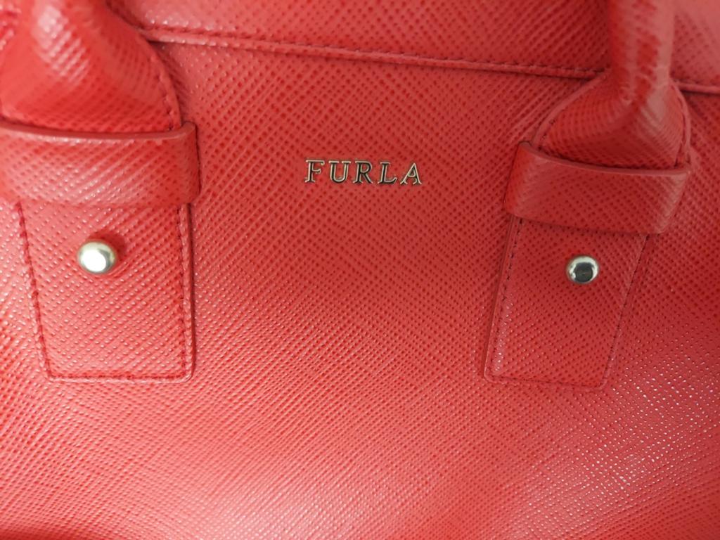 FURLA rode leren handtas, z.g.a.n. - Klein prijsje!, Ophalen of Verzenden, Zo goed als nieuw, Rood, Handtas