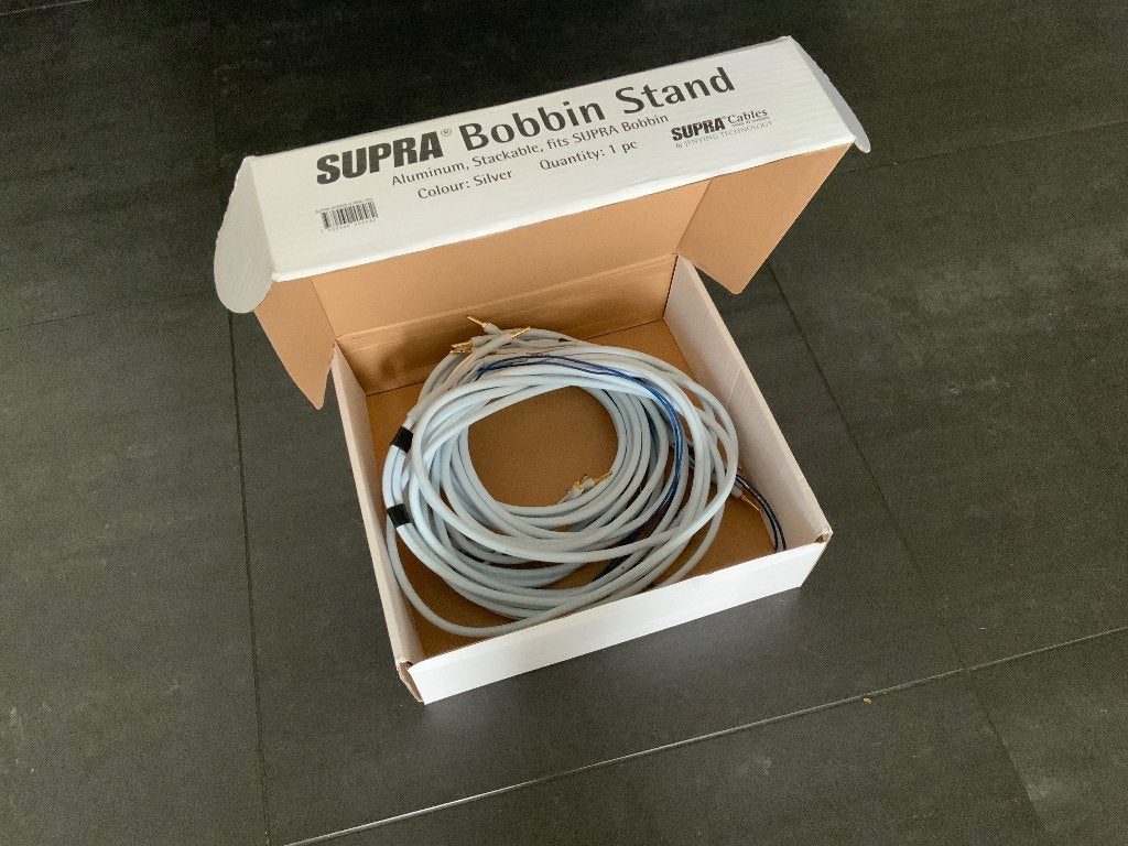Supra Ply 3.4S bi-wire 2 x 4 m. met banaanpluggen, Audio, Tv en Foto, Audiokabels en Televisiekabels, Ophalen of Verzenden, Zo goed als nieuw