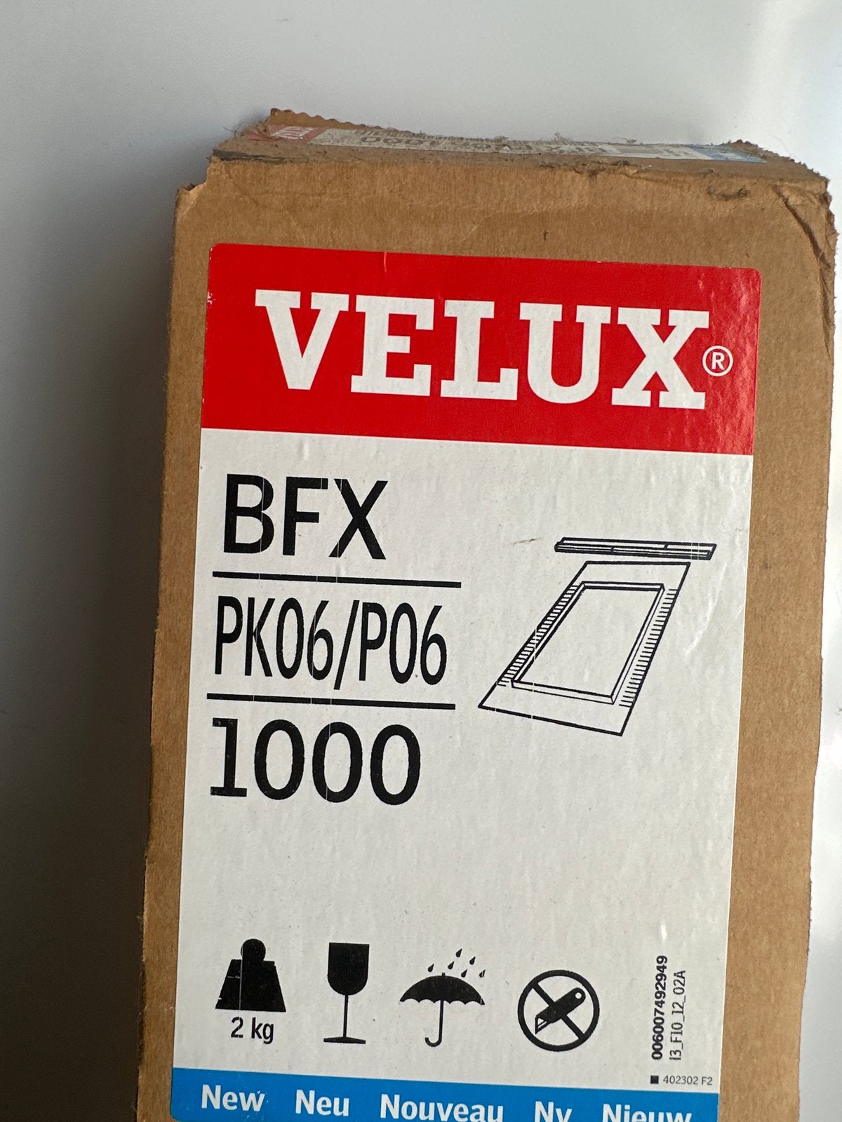 2x Velux waterkerende manchet BFX PK06/P06 1000 - Nieuw, Ophalen of Verzenden, Nieuw, Dakraam