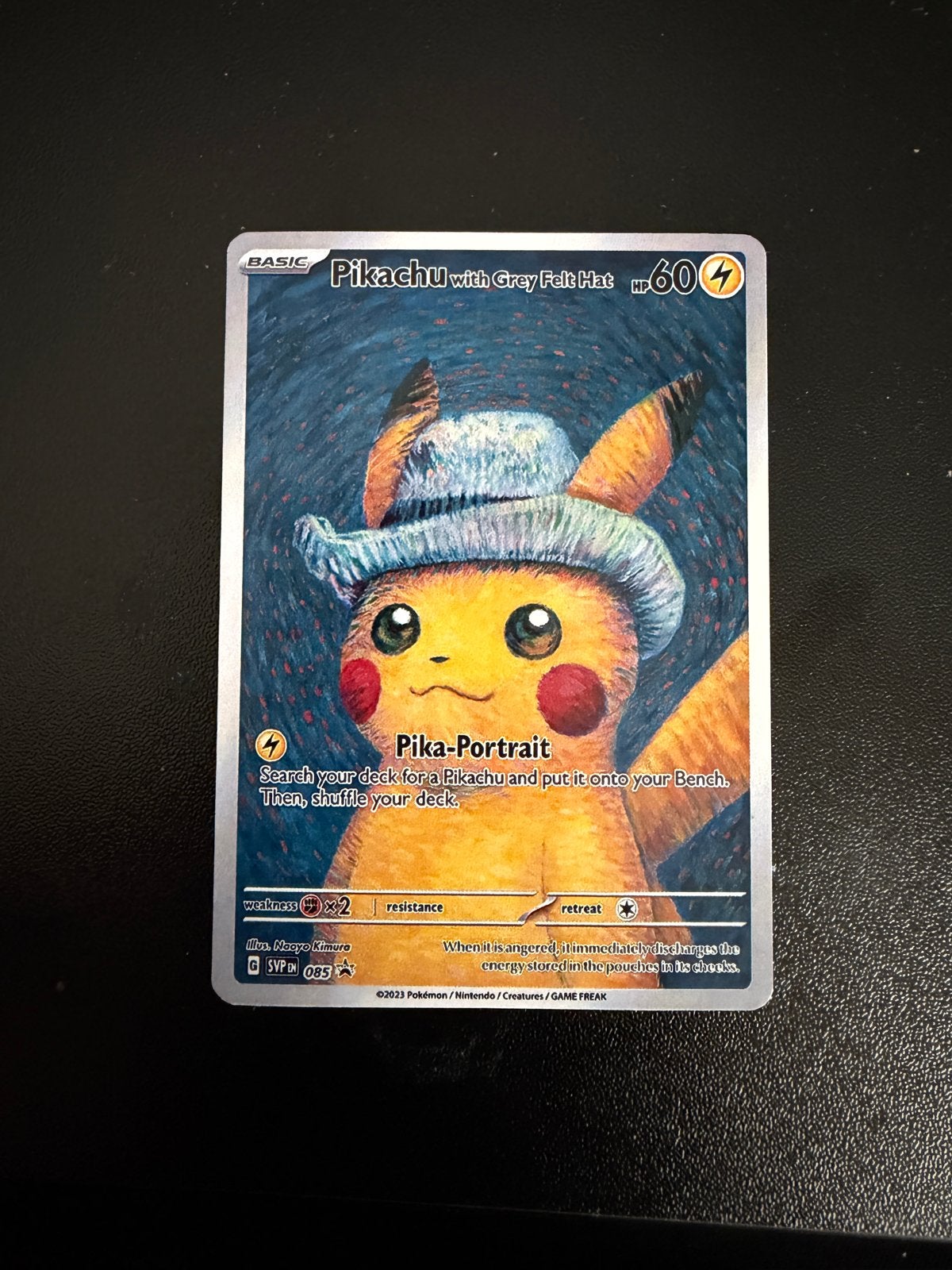 Pikachu with Grey Felt Hat Pokémon Kaart - Nieuwstaat, Hobby en Vrije tijd, Verzenden, Nieuw, Losse kaart