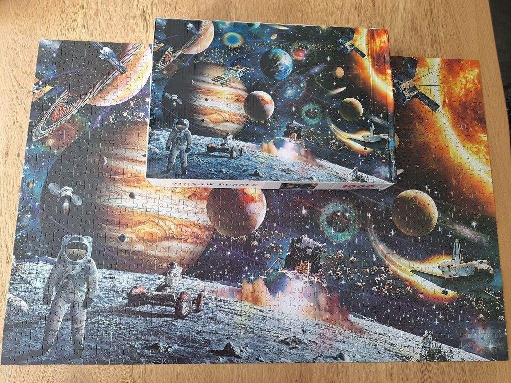 Legpuzzel "ruimte" van 1000 stukjes van Jigsaw, Ophalen of Verzenden, 500 t/m 1500 stukjes, Gebruikt, Legpuzzel