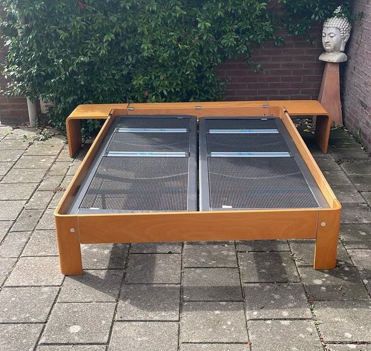 Auping Auronde beuken 140x200x34 (2x70cm), Ophalen, Gebruikt, Tweepersoons, 140 cm