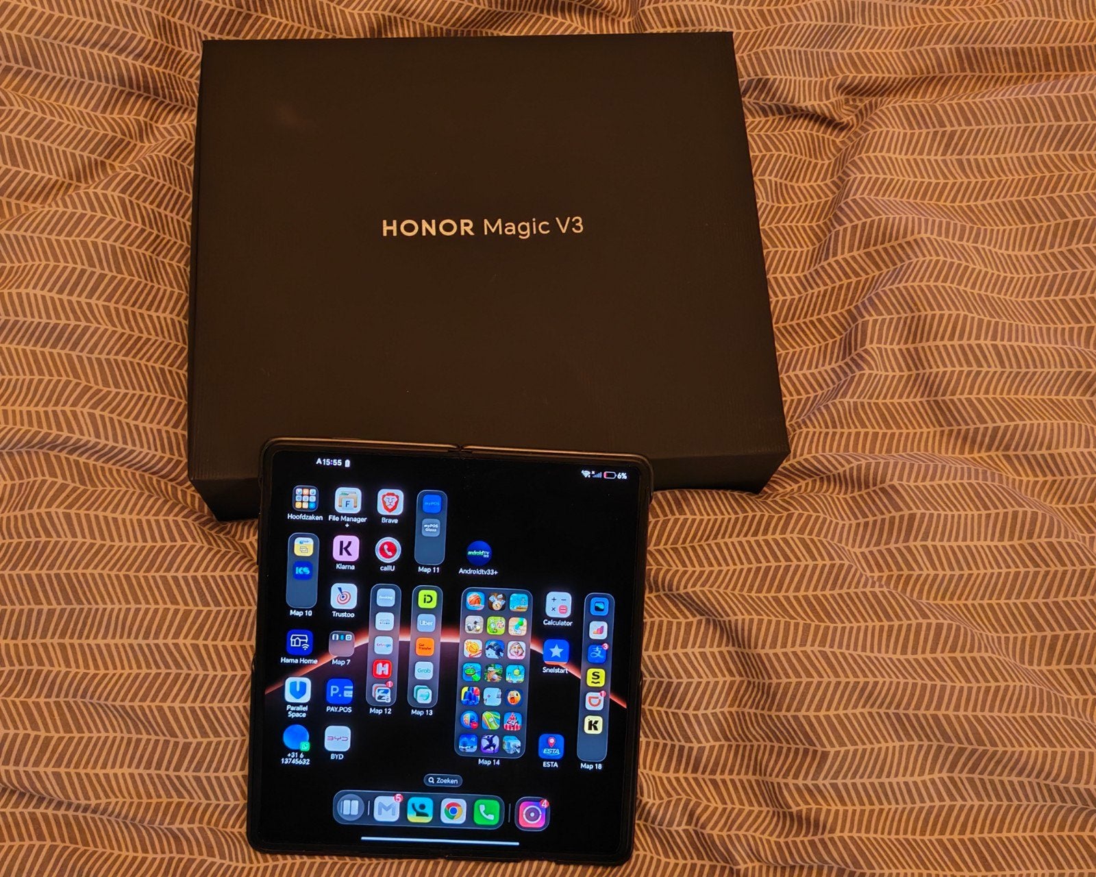 Honor Magic V3 - Opvouwbare Smartphone met Accessoires, Ophalen of Verzenden, Zo goed als nieuw