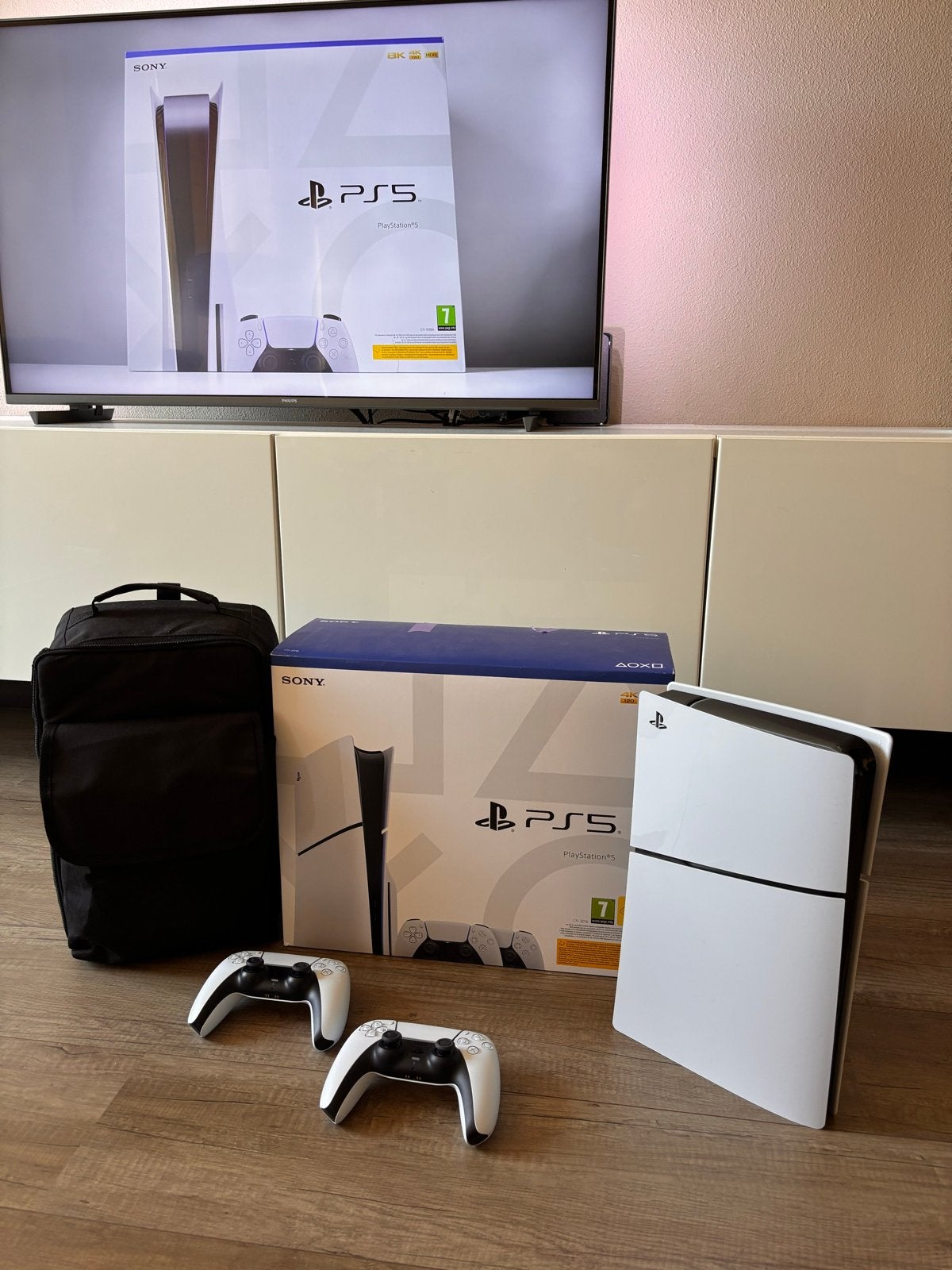 Sony PlayStation 5 Disc Edition met 2 controllers, Ophalen, 2 spelers, Eén computer, Zo goed als nieuw