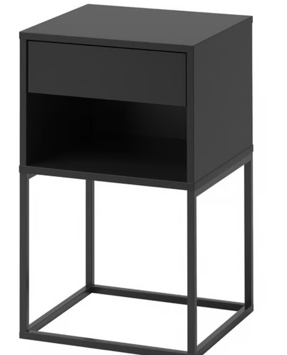 2 Ikea Vikhammer nachtkastjes, Ophalen, Gebruikt, Minder dan 45 cm