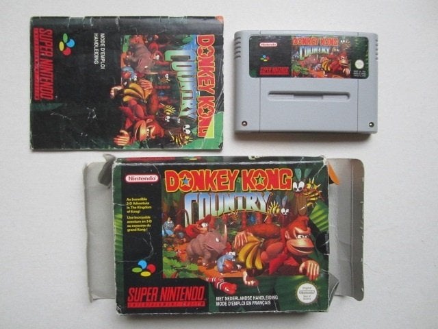 Donkey Kong Country 1 of 2 SNES Super Nintendo NES, Spelcomputers en Games, Games | Nintendo Super NES, Gebruikt, 2 spelers, Ophalen of Verzenden