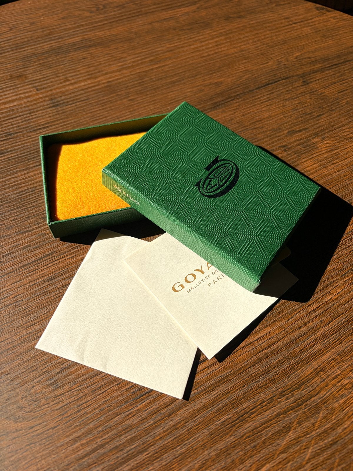 Goyard portomonee (kaarthouder) groen, Overige merken, Ophalen of Verzenden, Zo goed als nieuw, Leer