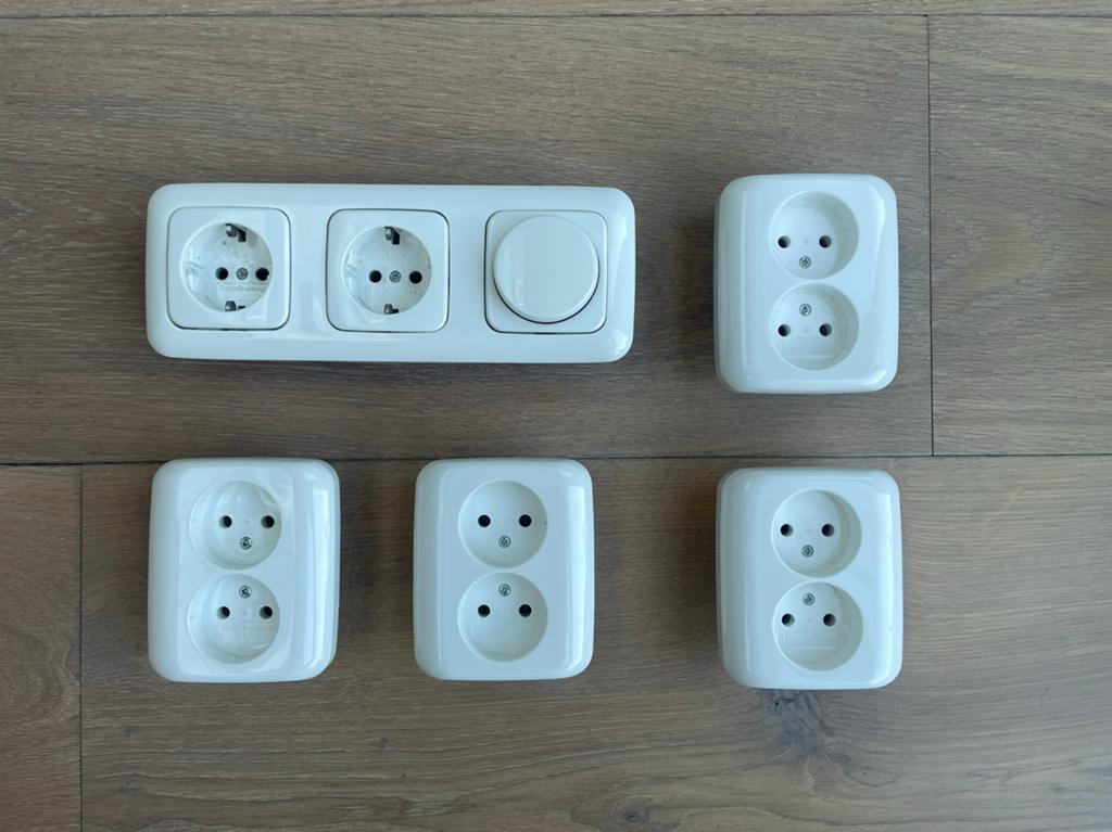 Busch-Jaeger dimmer en dubbele stopcontacten, Ophalen of Verzenden, Zo goed als nieuw, Stopcontact