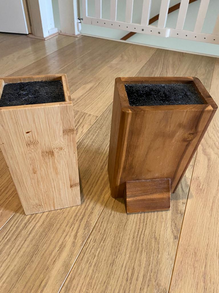 Messenblok hout 5 euro per stuk, Tuin en Terras, Bloembakken en Plantenbakken, Ophalen of Verzenden, Zo goed als nieuw, Hout, Minder dan 30 cm