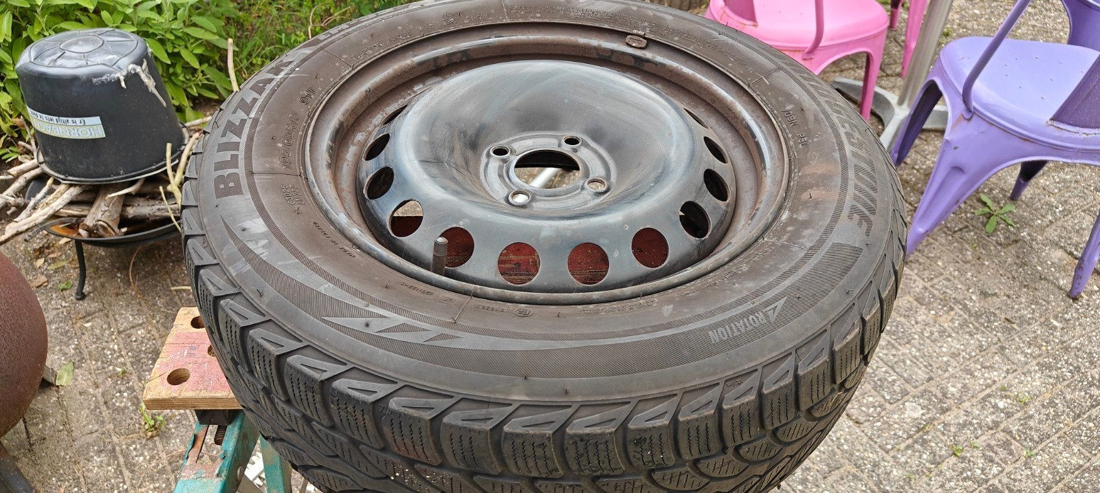 4 stalen velgen r15, Ophalen, Gebruikt