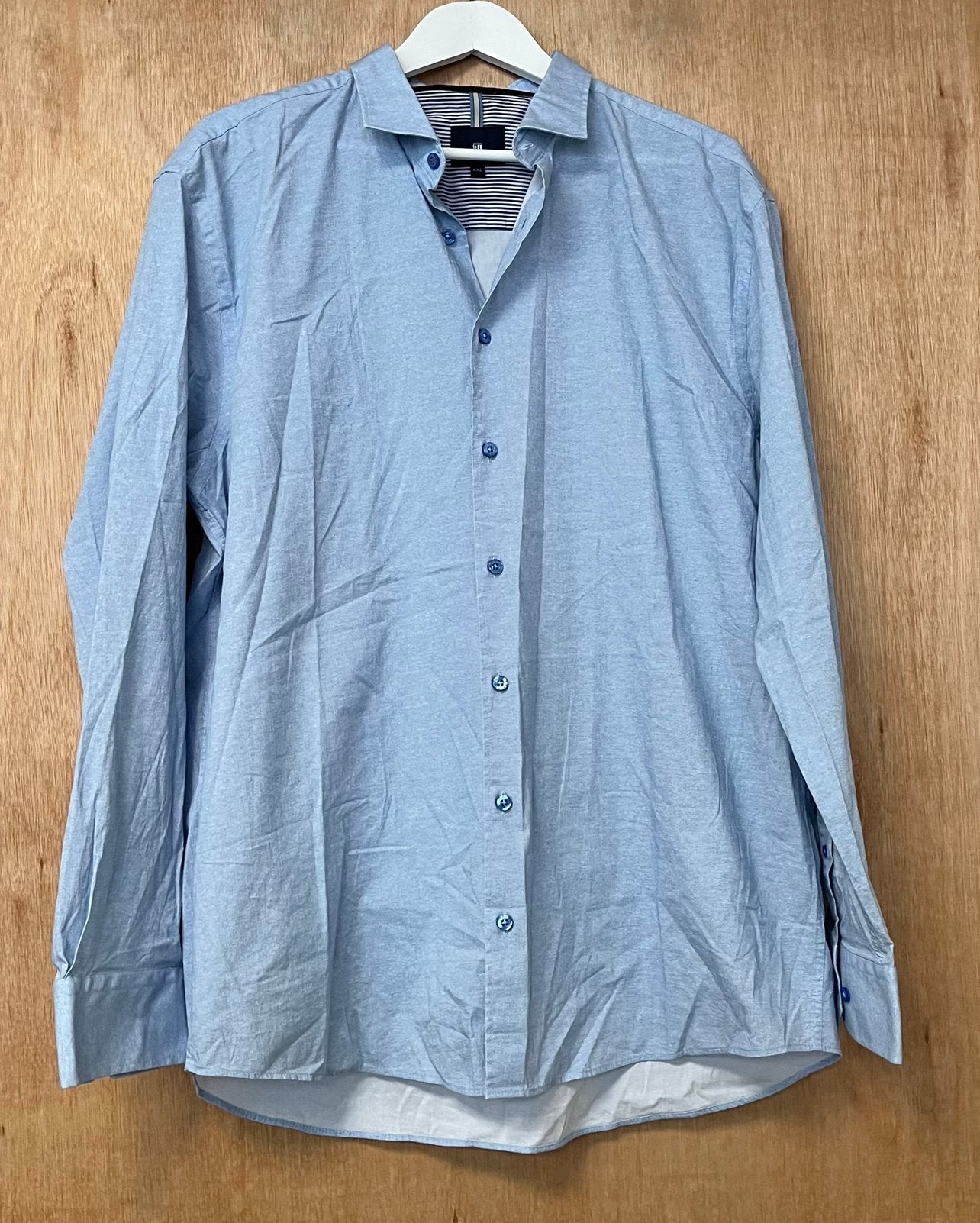 State of Art overhemd lichtblauw - Maat XXL / 2XL, Ophalen of Verzenden, Zo goed als nieuw, Blauw, Overige halswijdtes