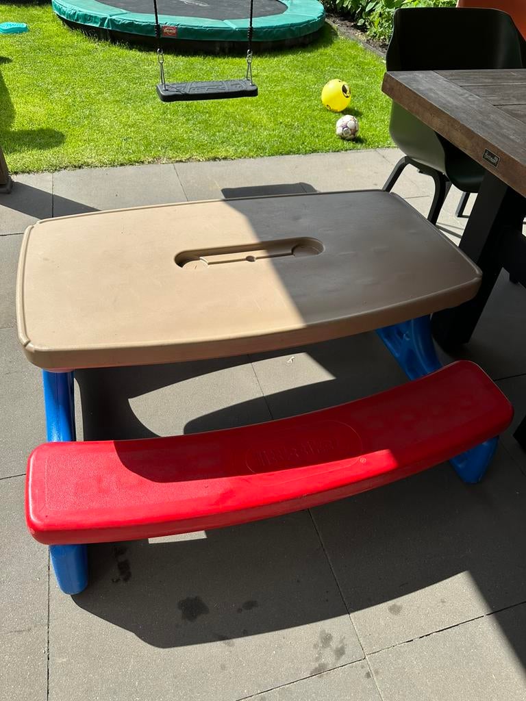 Picknicktafel little tikes, Tuin en Terras, Ophalen, Gebruikt, Rechthoekig, Overige materialen