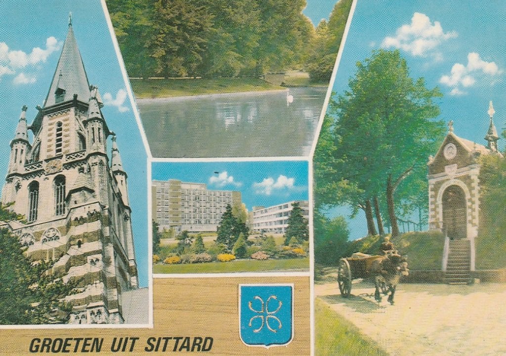 SITTARD Kerk Vijver Zwaan Hoogbouw Paard Groeten, Verzenden, 1960 tot 1980, Gelopen, Limburg