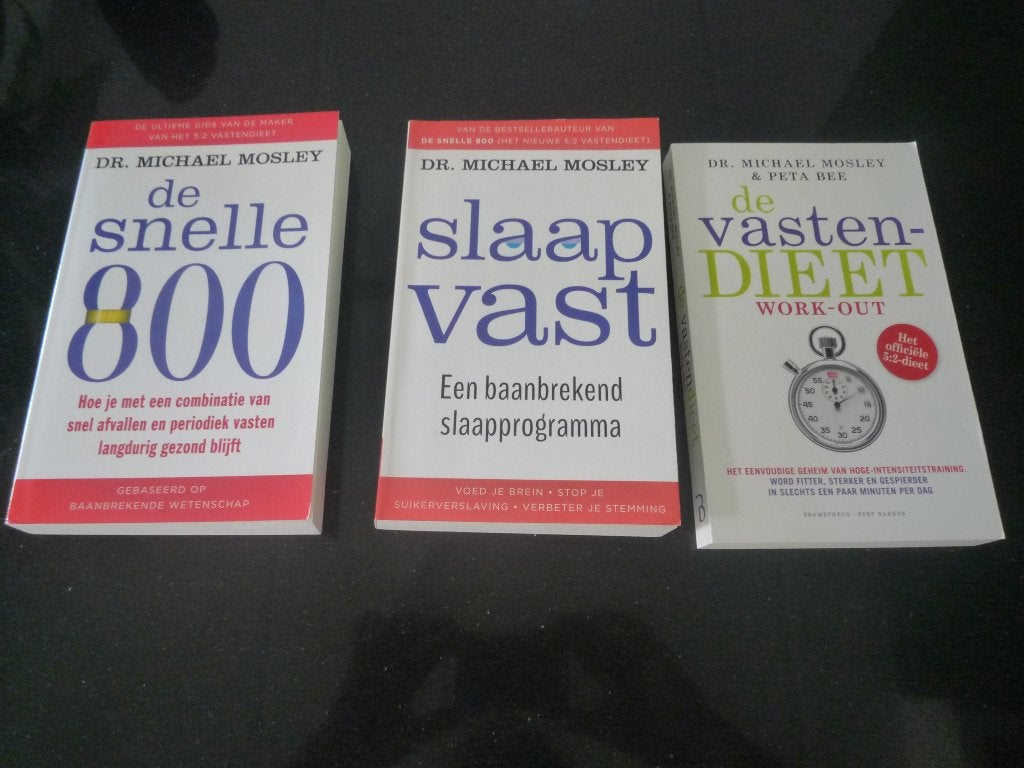 Nog 3 boeken van Michael Mosley over gezondheid en gewicht, Boeken, Ophalen of Verzenden, Zo goed als nieuw, Gezondheid en Conditie