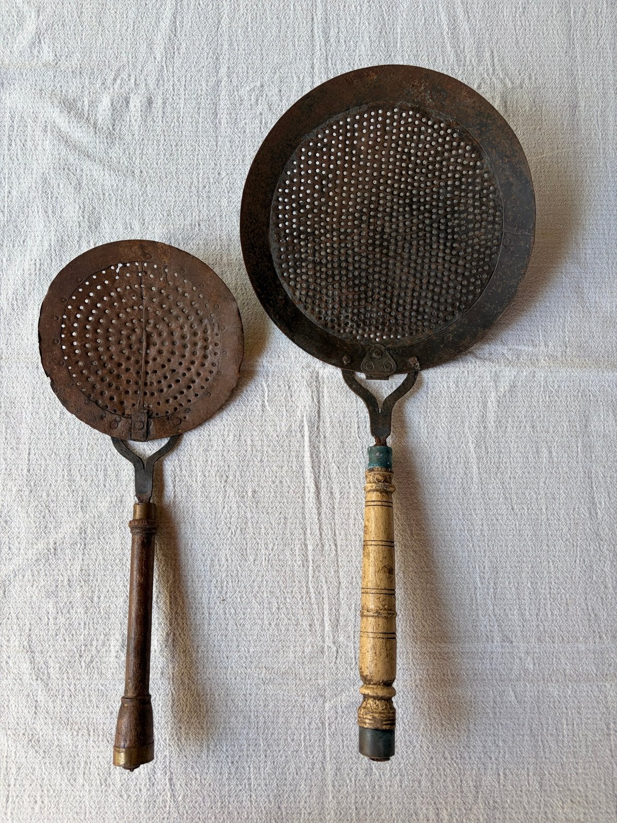Antieke schuimspaan/lepels India , set van 2, Ophalen of Verzenden