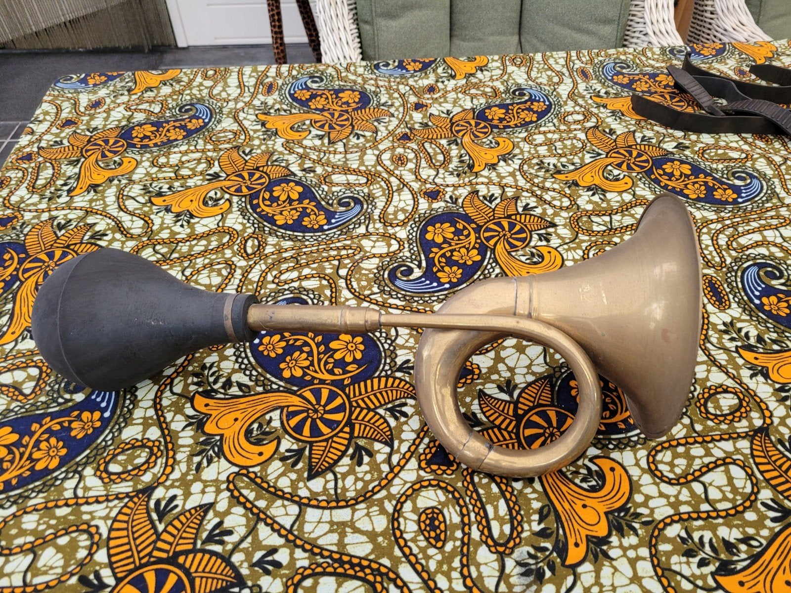 Oldtimer claxon toeter koper, Ophalen of Verzenden, Gebruikt