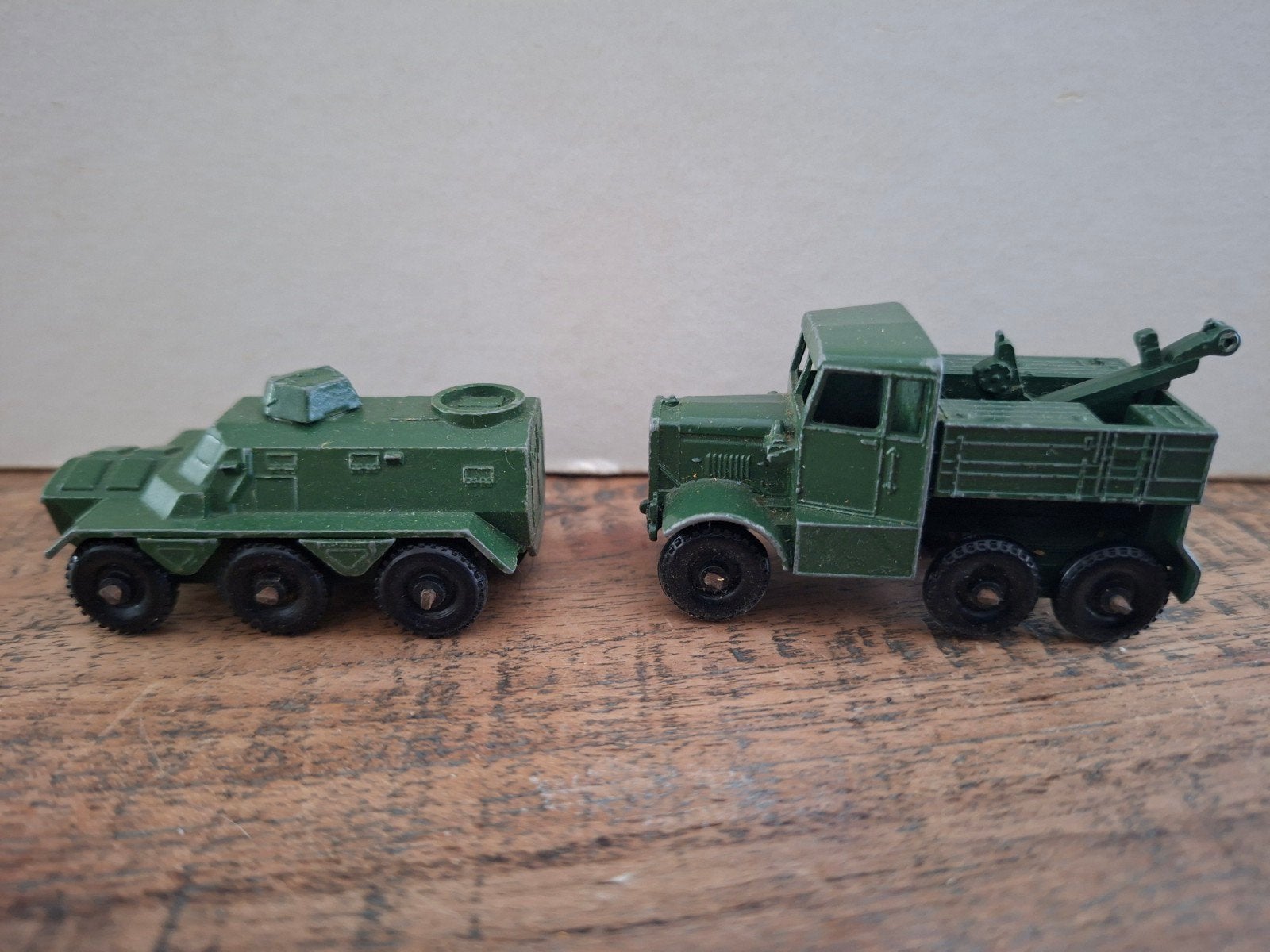 Matchbox Lesney militaire voertuigen (2 stuks), Ophalen of Verzenden, Gebruikt