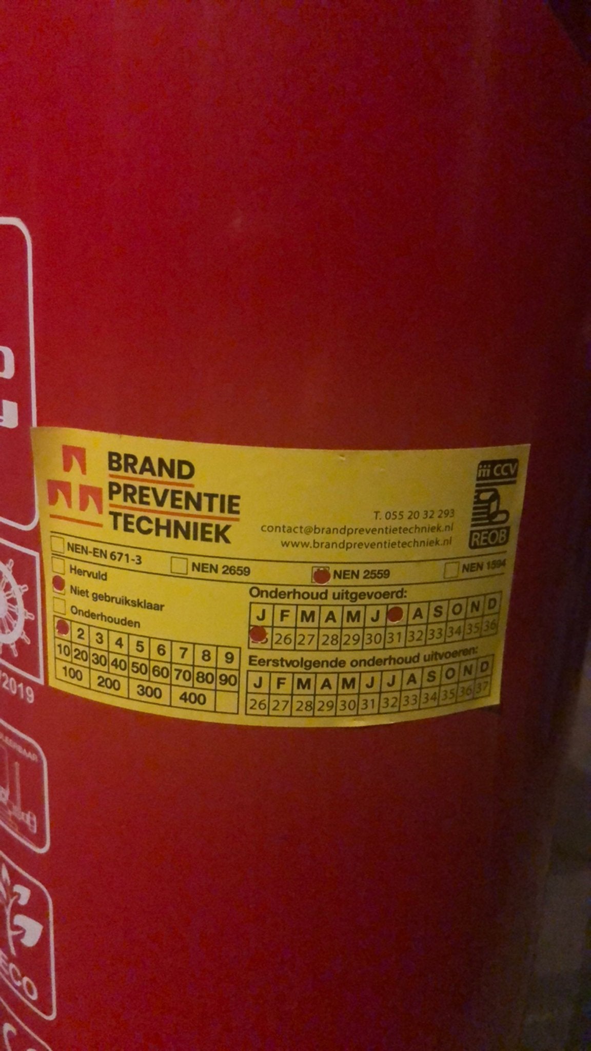 Brandblusser CO2 5kg - H.Berkulo Brandpreventie, Ophalen, Gebruikt, Brandblusser