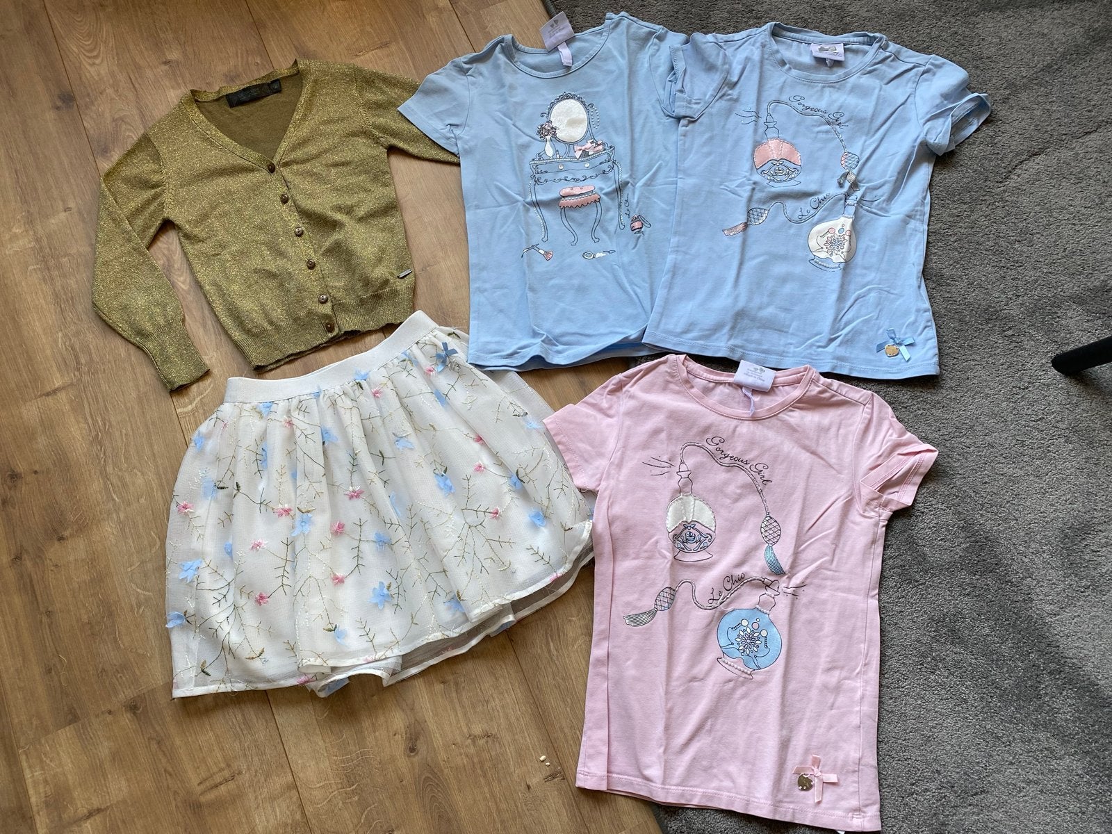 Leuke kleding set voor meisjes le chic 122/128, Ophalen of Verzenden, Gebruikt, Meisje