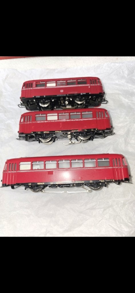 Marklin HO zeldzame vintage 3 delige oer-railbus DB 800, Wisselstroom, Wagon, Ophalen of Verzenden, Zo goed als nieuw