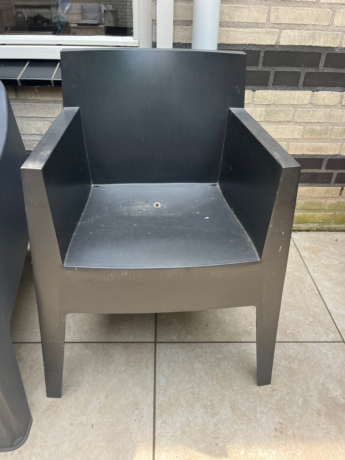 Philippe Starck stoelen - zwart, 3 stuks (gebruikt), Ophalen, Kunststof, Gebruikt, Drie