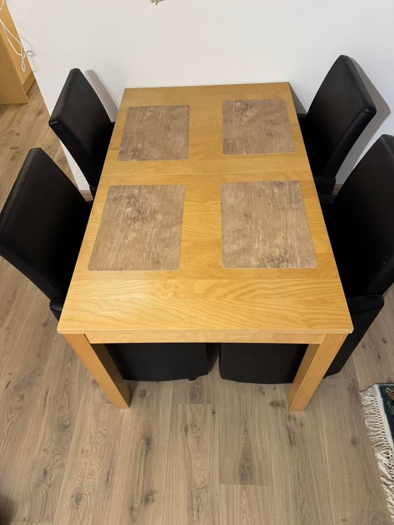 IKEA Dinng Table Extendable, Ophalen, Eikenhout, 200 cm of meer, 50 tot 100 cm