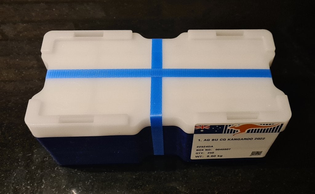 Monsterbox Kangaroo 250 x 1 oz .9999 zilveren munten., Ophalen, Zilver
