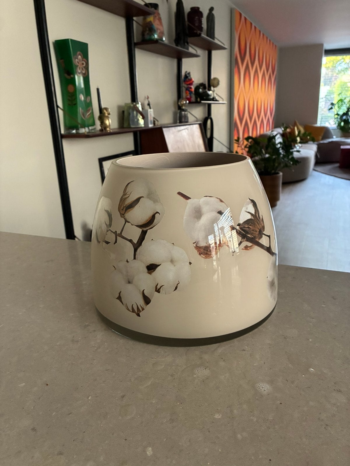 Vaas of bloempot japandi, scandi, botonisch, Ophalen, Handgemaakt, Beige, Nieuw