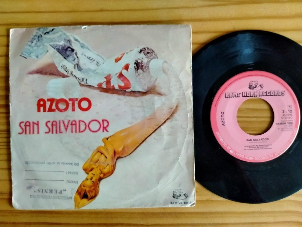 Single  -  Azoto   -  San Salvador  -  1980, 7 inch, Ophalen of Verzenden, Zo goed als nieuw, Pop