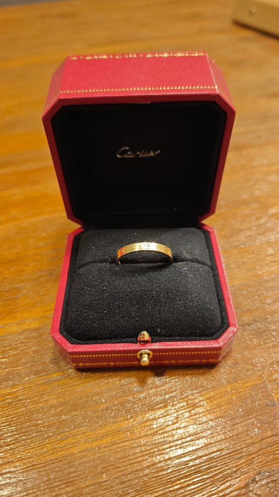 Cartier Love ring geelgoud 18 karaat maat 69, Ophalen, 20 of groter, Zo goed als nieuw, Dame of Heer