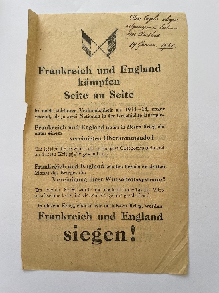 propagandapamflet 1940, Ophalen of Verzenden, Luchtmacht, Duitsland, Foto of Poster
