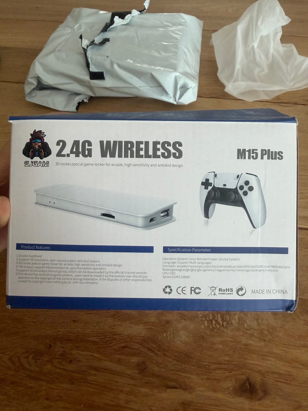 SJGAM M15 Plus Retro Game Console - Draadloos & Plug & Play, Spelcomputers en Games, Spelcomputers | Overige, Ophalen, Overige merken